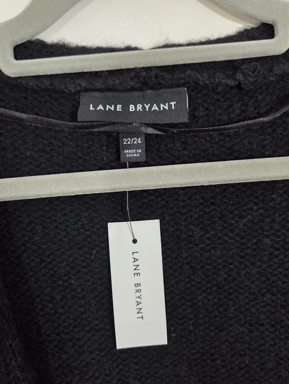 NWT Lane Bryant Multi-Yarn Striped Cardigan Knit Sweater Metallic Size 22/24